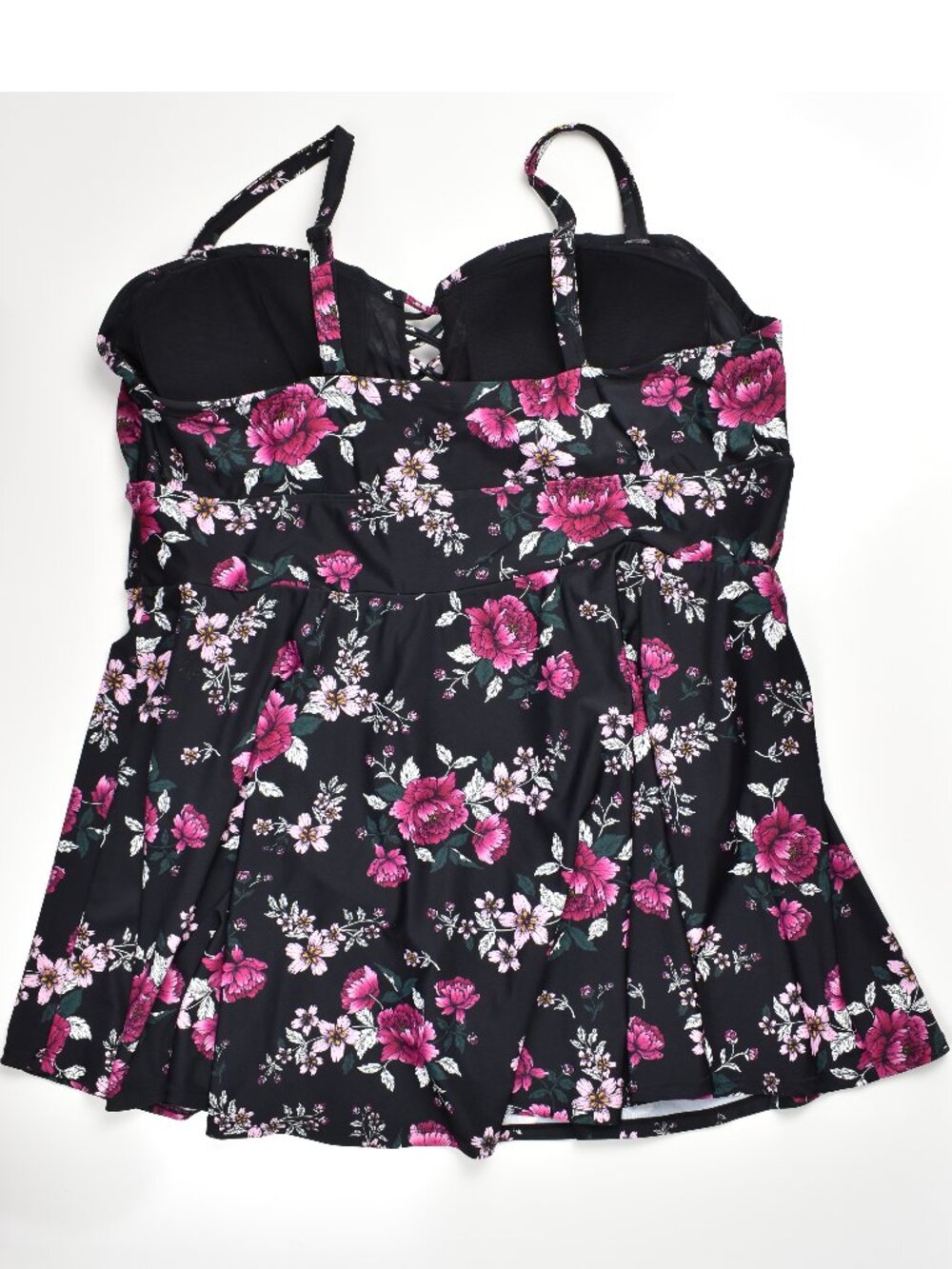 Torrid A-Line Floral Swim Dress Swimsuit - 4 - Picture 5 of 9